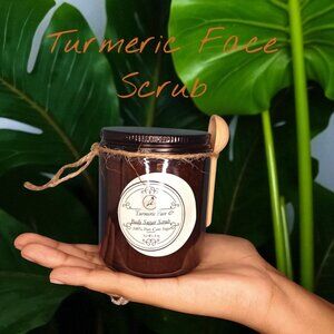Turmeric Face & Body Skin Whitening Lemon Scent Scrub Exfoliate Glowing Skin 8oz